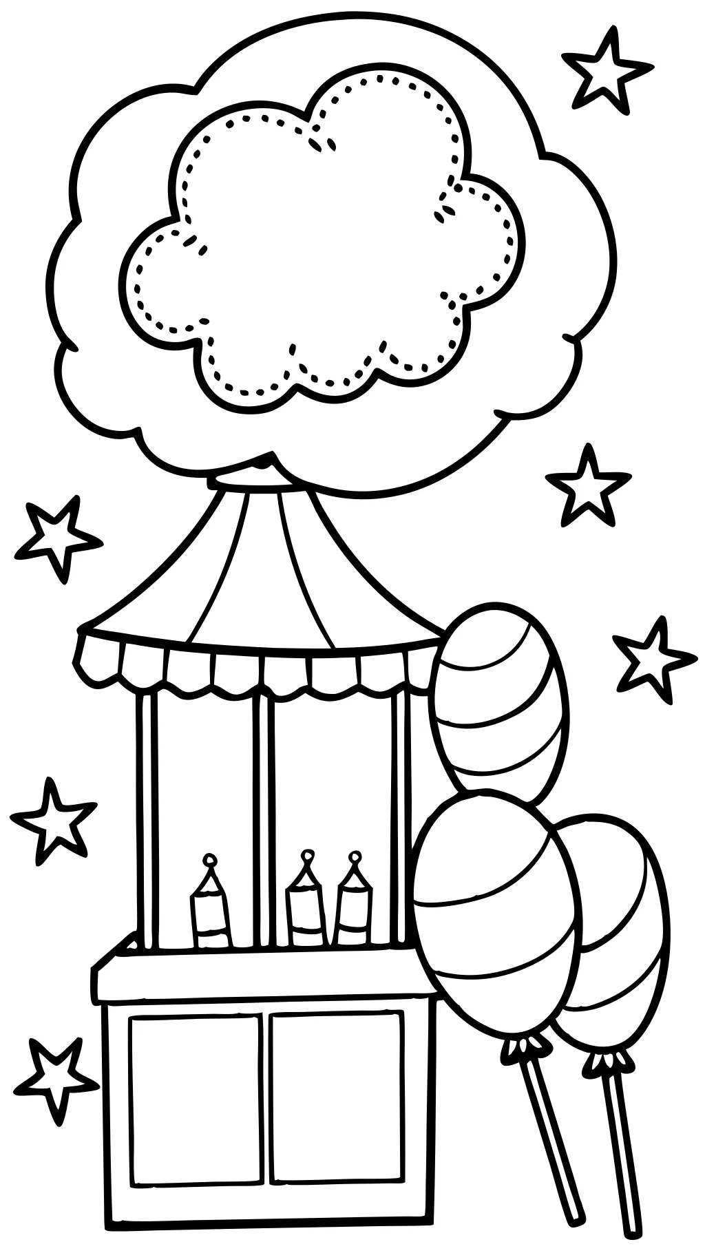 coloring pages of cotton candy